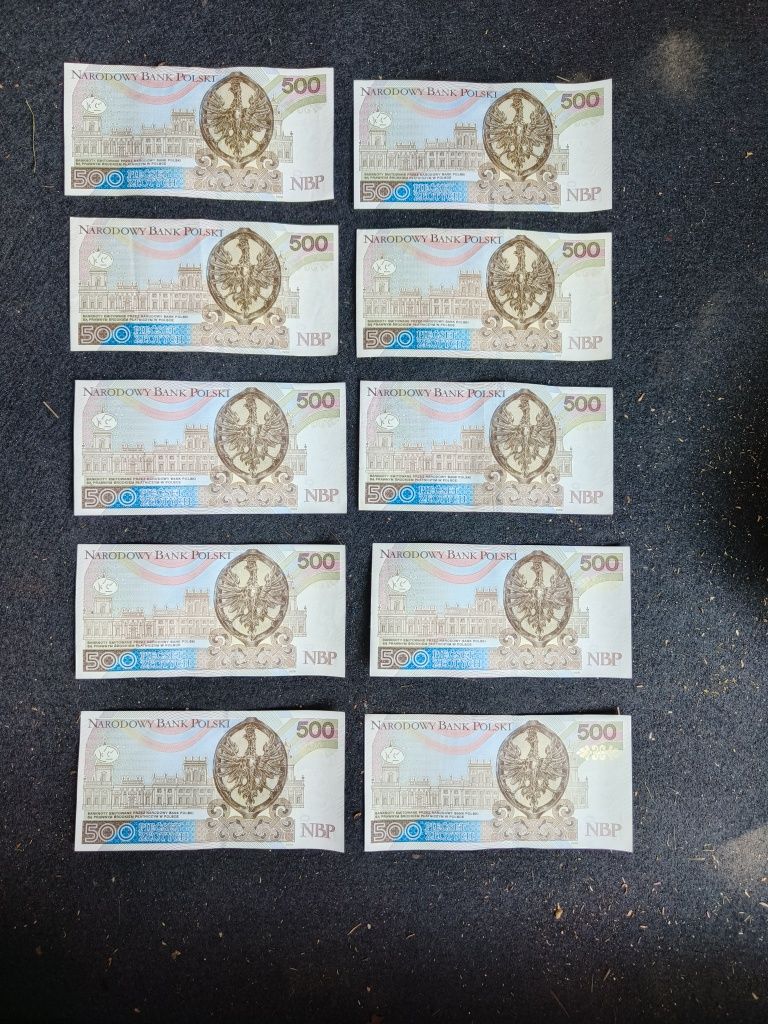 Banknot Kolekcjonerski Pięćset Złotych NBP 500zł Narodowy Bank Polski