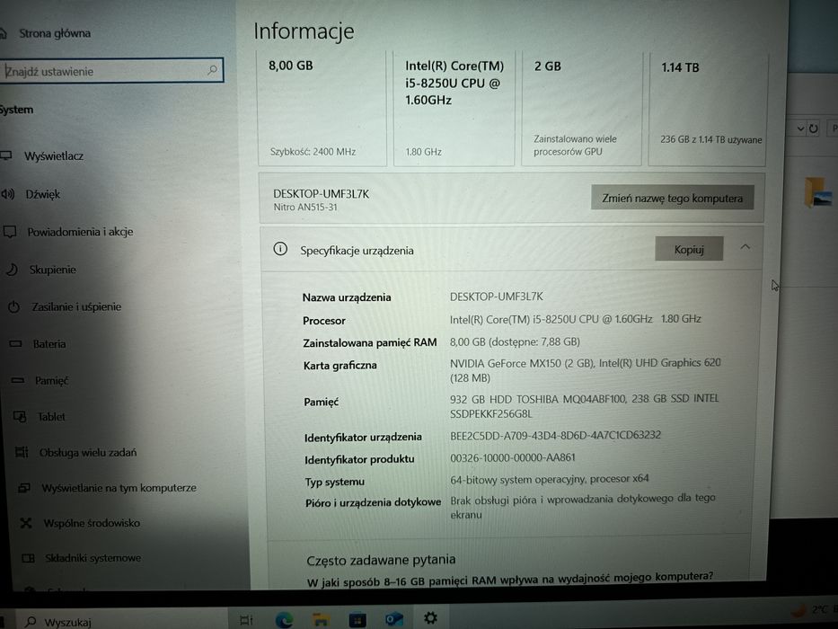 Laptop Acer Nitro