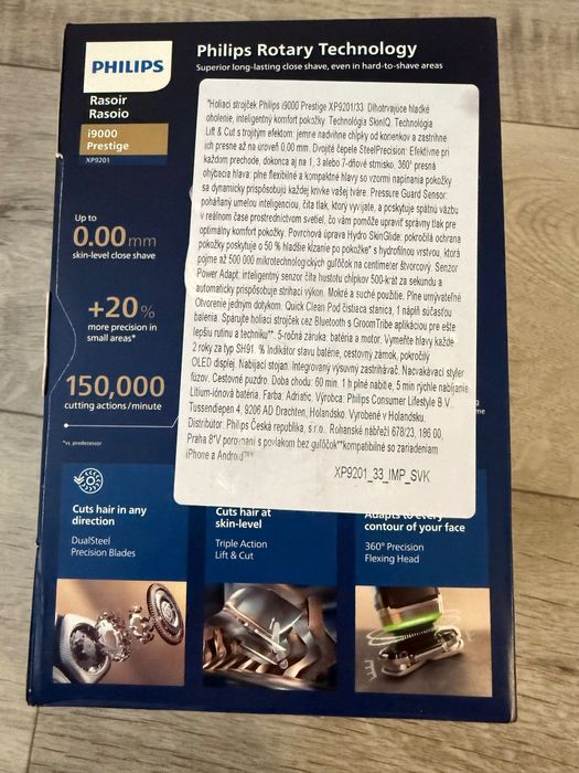 Електробритва чоловіча Philips Series i9000 Prestige SkinIQ XP9201/33
