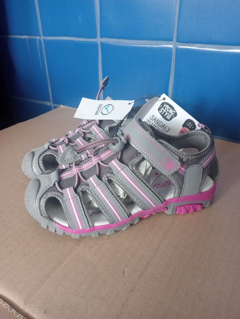 Sandały buty dziewczęce 33 nowe 20,5 cm