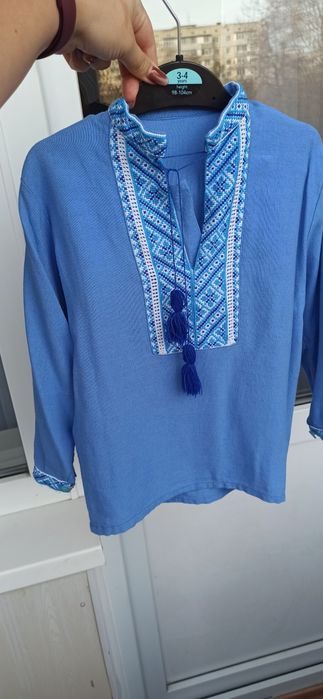 Вишиванка на хлопчика лляна на 3-4 роки