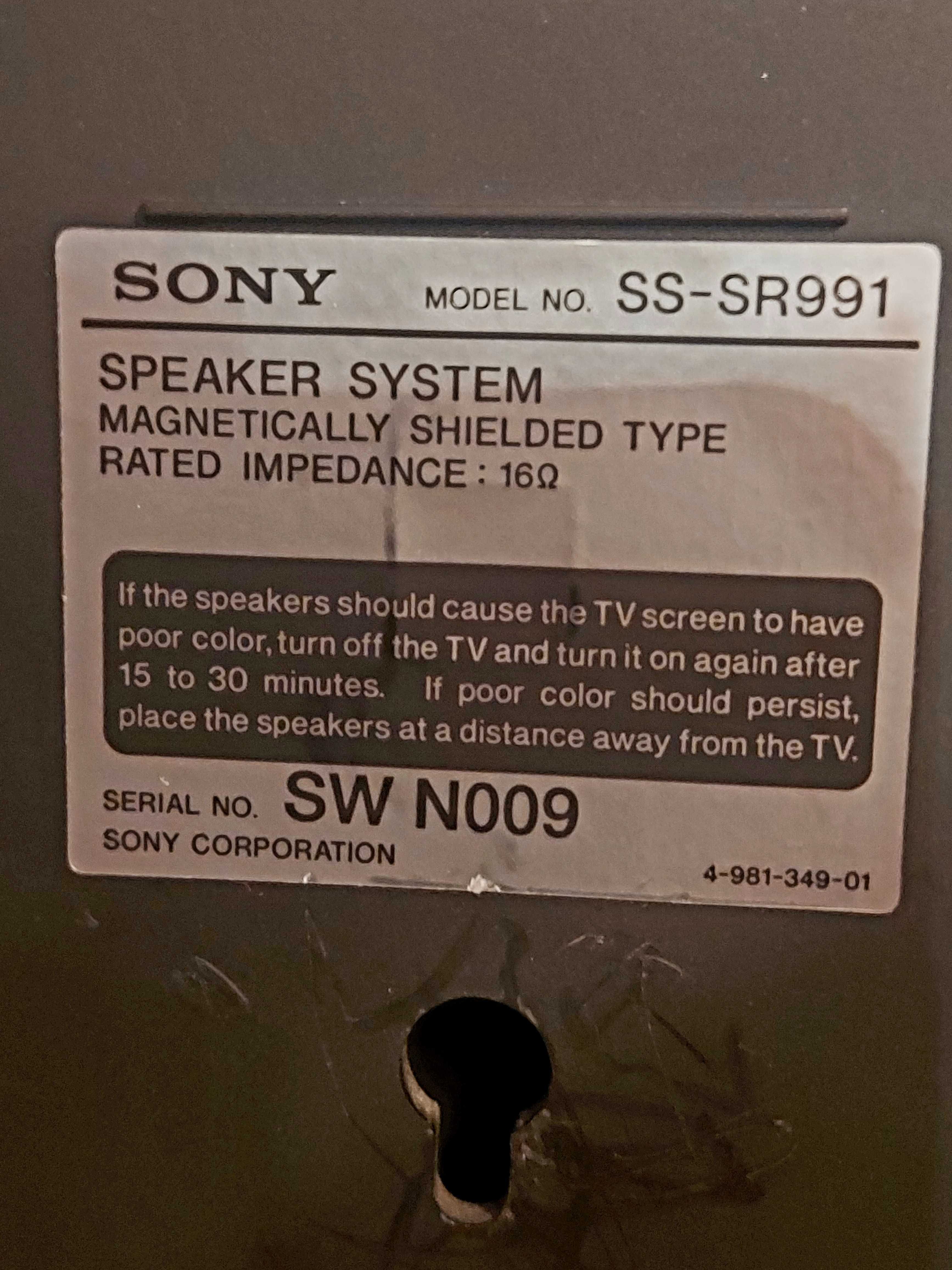 Sprzedam zestaw głośników SONY SS-CN 991