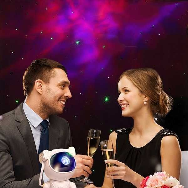 Projektor Gwiazd Lampka Nocna Dla Dzieci Astronauta z Głośnikiem
