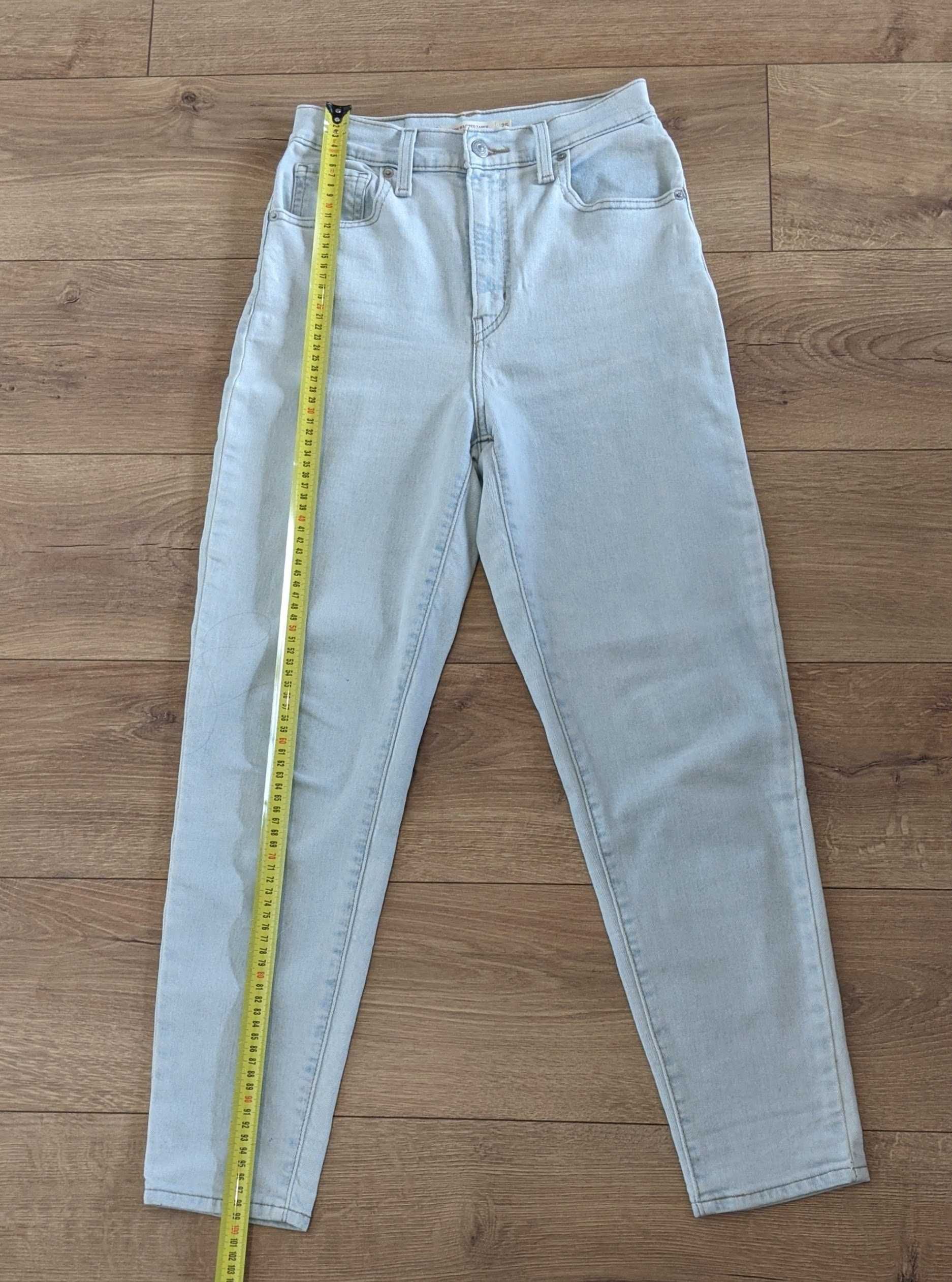 Jeansy levi's high waisted taper w25 l27 jasny denim