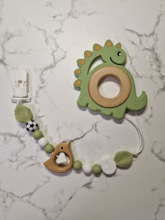 Подарунковий набір для малюка, гризунець,тримач для пустушки