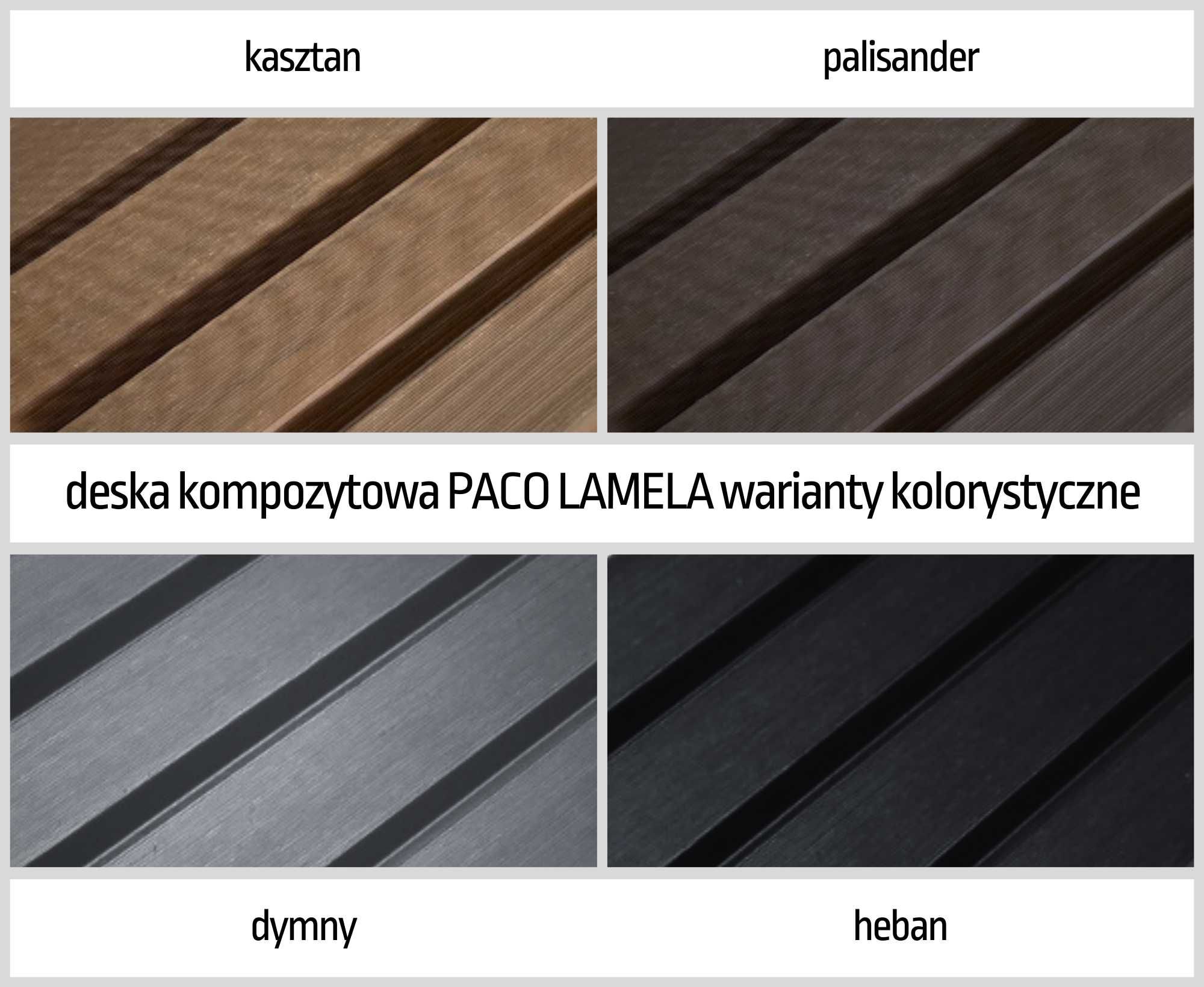 deska kompozytowa PACO LAMELA elewacyjne lamele ścienne 5,8m mb