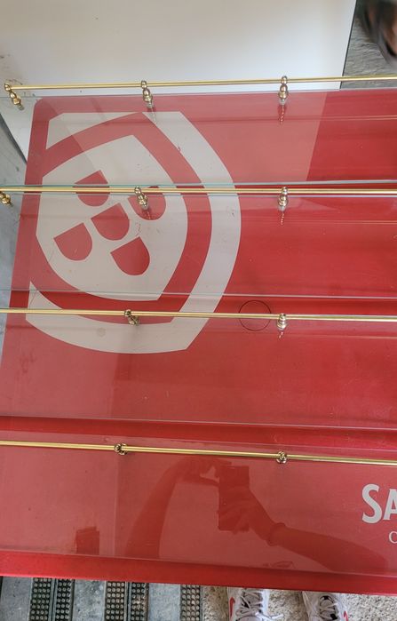 4 Prateleiras de vidro - Gato Preto - Vintage