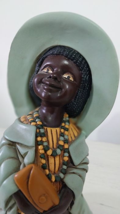 Casal de africanos pintados à mão