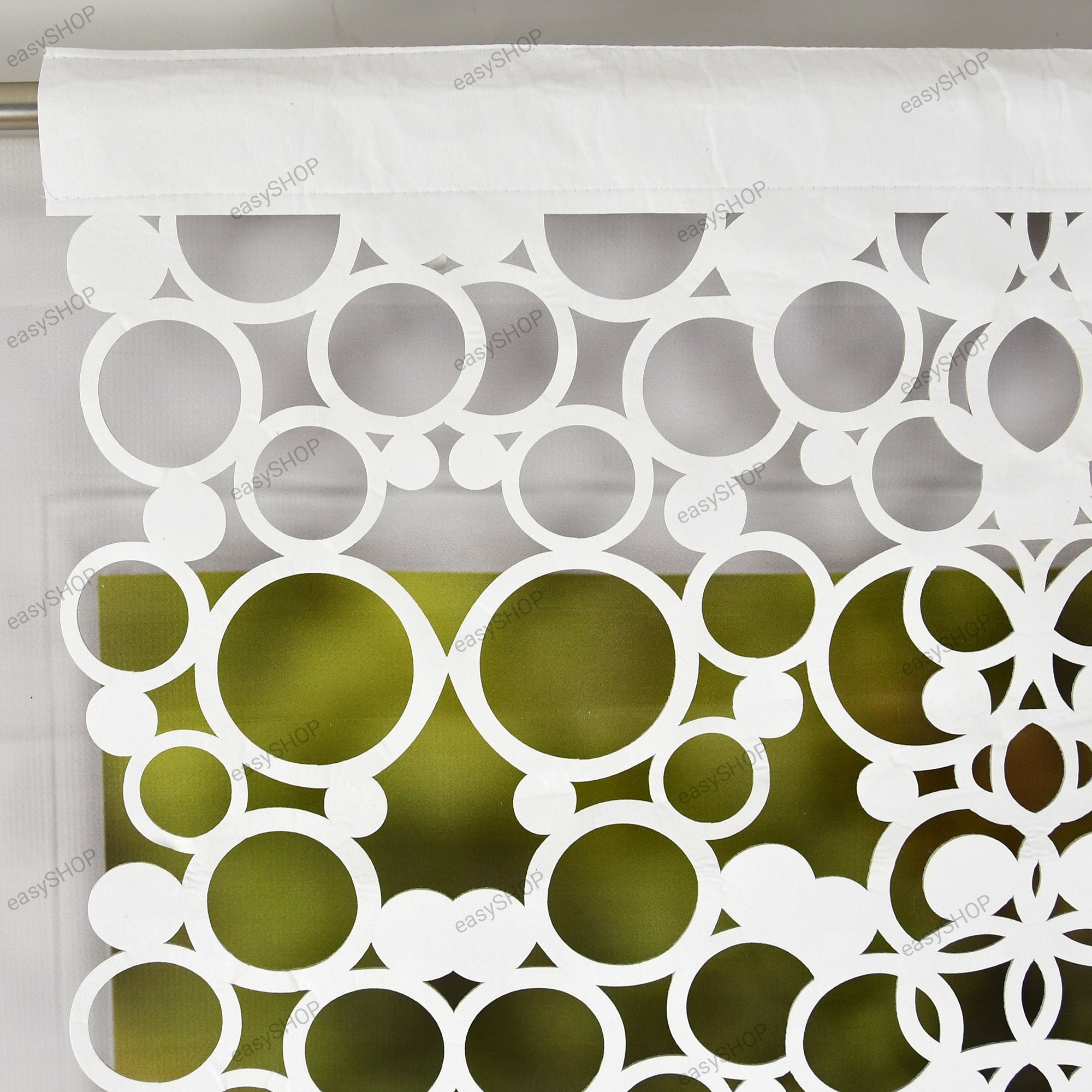 Biały panel ażurowy z koralikami 100x100