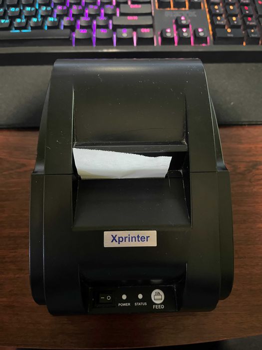 Термопринтер для чеків Xprinter XP-58IIH + папір