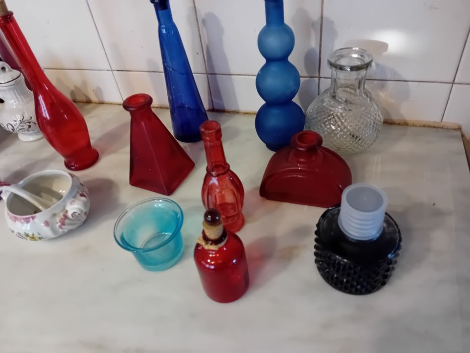 Conjunto de Jarras/Garrafas/Objectos Decorativos