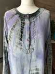 Tunika batik, z obszyciem z koronki; vintage; JORDASH; rozmiar XXL/3XL