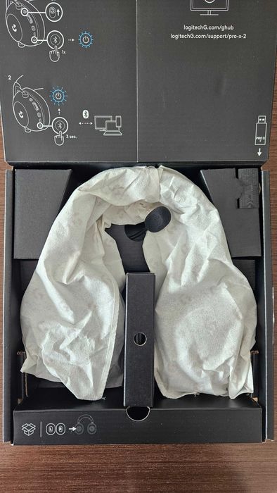 Słuchawki Logitech Pro X2 Lightspeed czarne - prawie nowe, komplet