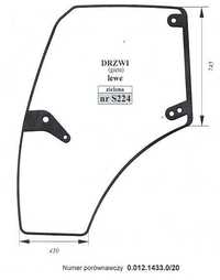 szyba do Deutz-Fahr 5150, ,Lamborghini,Same drzwi S 224 S 225