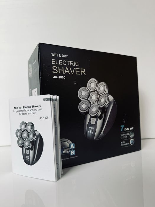 Електрична бритва роторна машинка для голови стайлер Wet&dry JK-1800