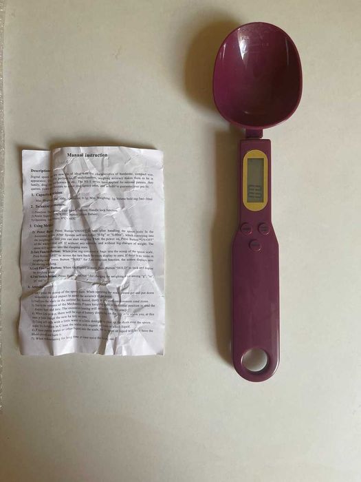 Кухонные весы. Ложка. С LCD экраном. Батарейка в комплекте. Торг.