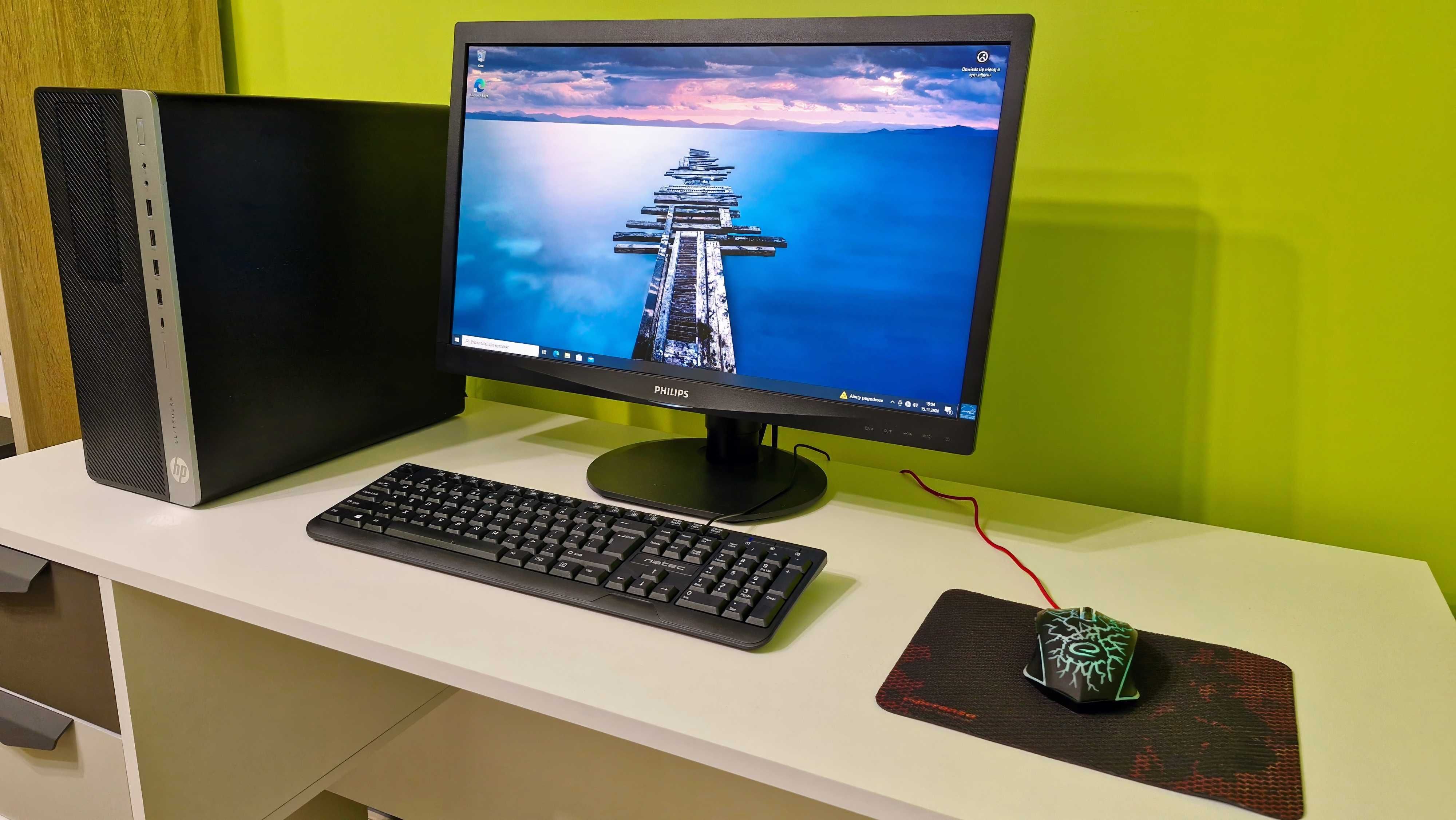 Komputer PC i5 3.8 GHz RTX 3050 16GB RAM 500 NVMe+500 HDD+monitor 24"