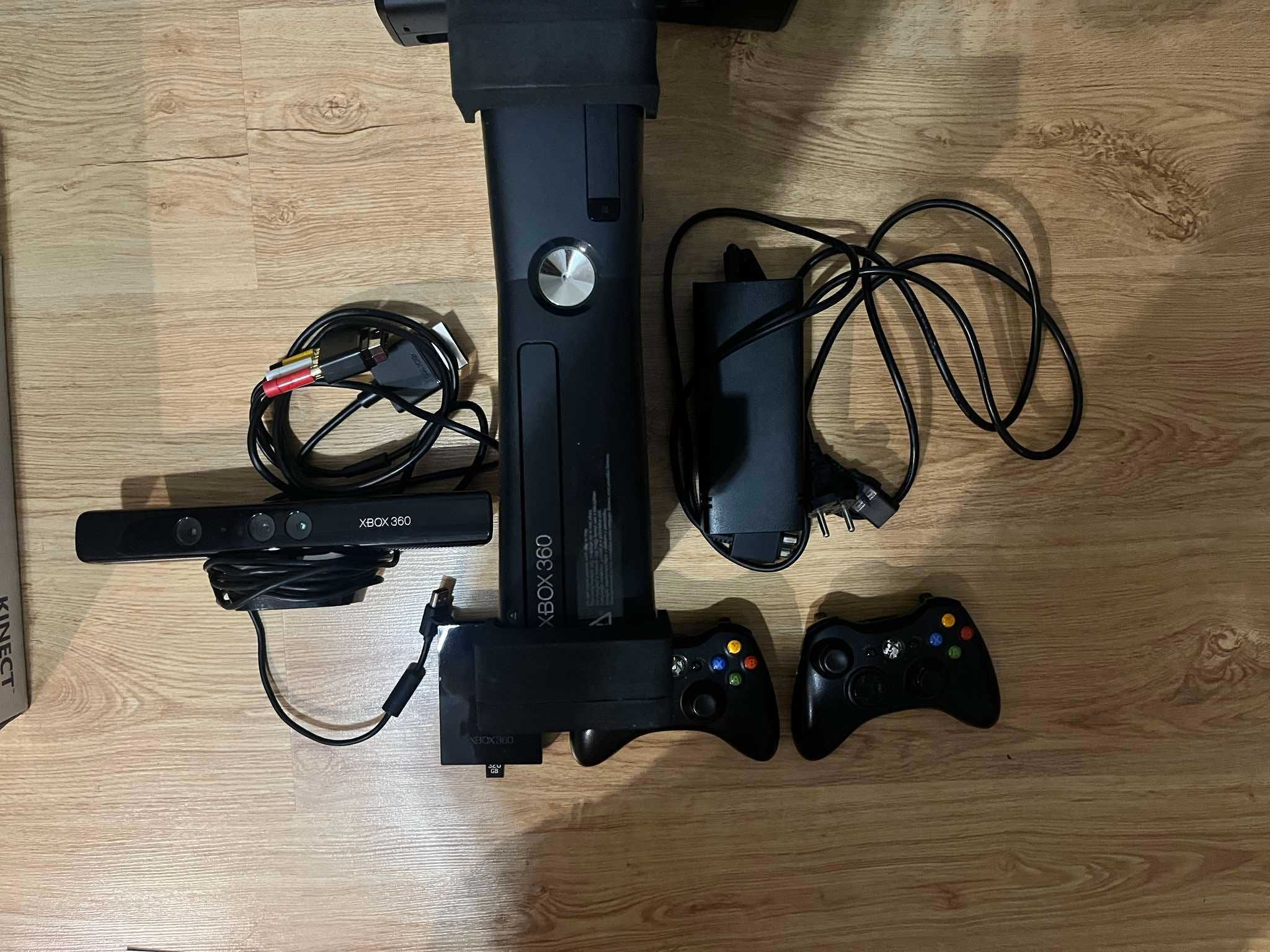 Xbox 360 Kinect    2 Kontrolery  +5 Gier