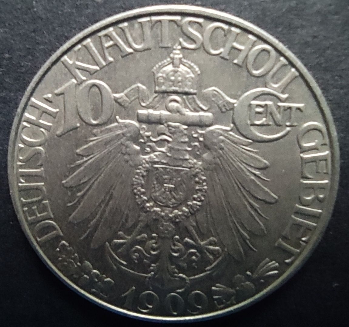 10 centów 1909 Kiautschou - Niemiecka Kolonia