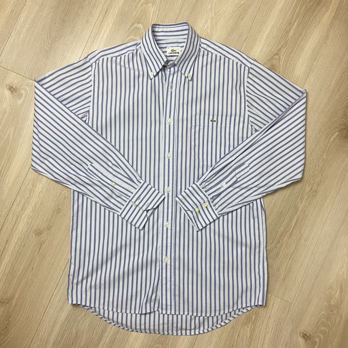 Lacoste koszula męska M 38 bawełna w paski