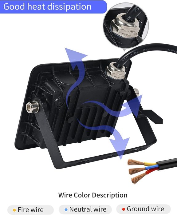 Projetor foco led exterior interior ip66