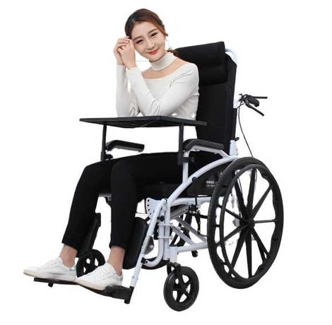 Ручная инвалидная коляска MIRID S119. Кресло с туалетом для инвалида.