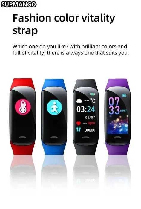 Inteligentny Zegarek Czarny z Bluetooth : Monitorowanie Aktywności