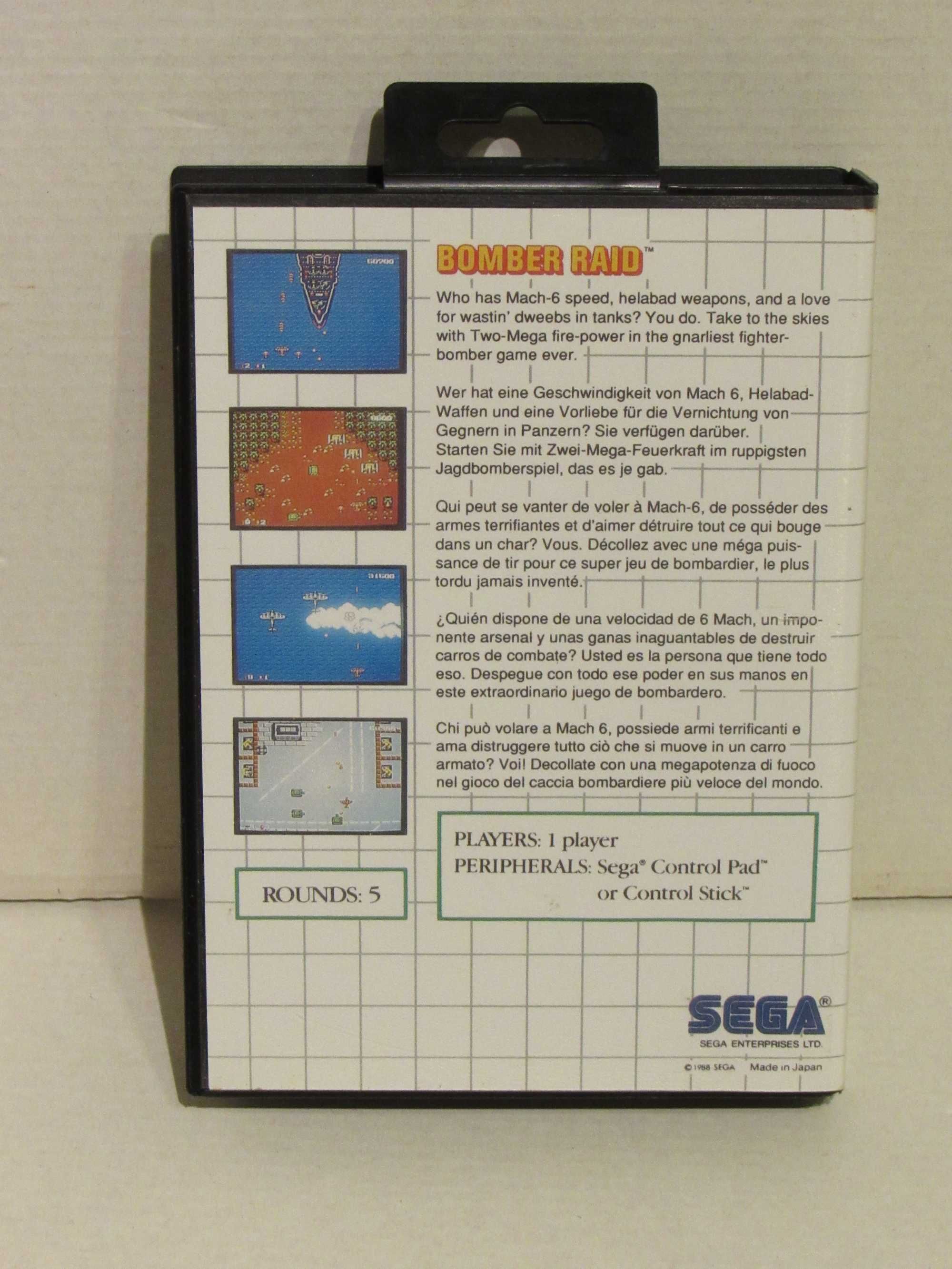 Jogo Sega Master System Bomber Raid