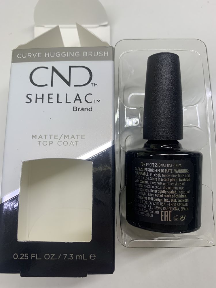 NOWY CND Shellac lakier hybrydowy top coat matowy lakier 7,3ml