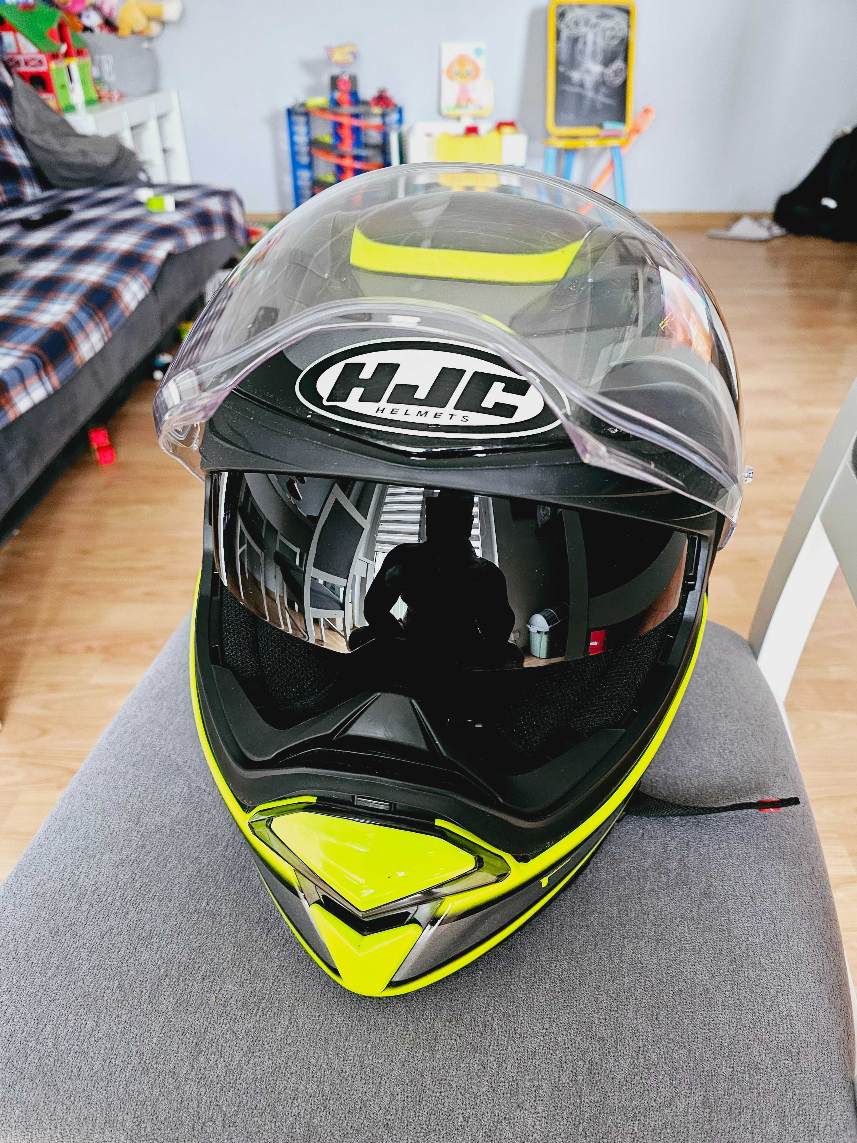 Kask HJC F70 diwen black/yellow L