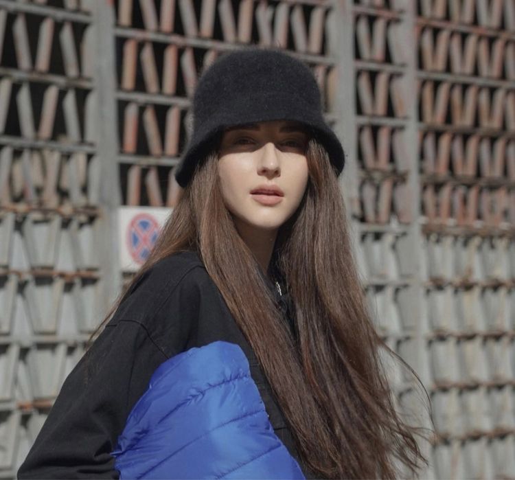 Черная панама из ангоры Vero Moda