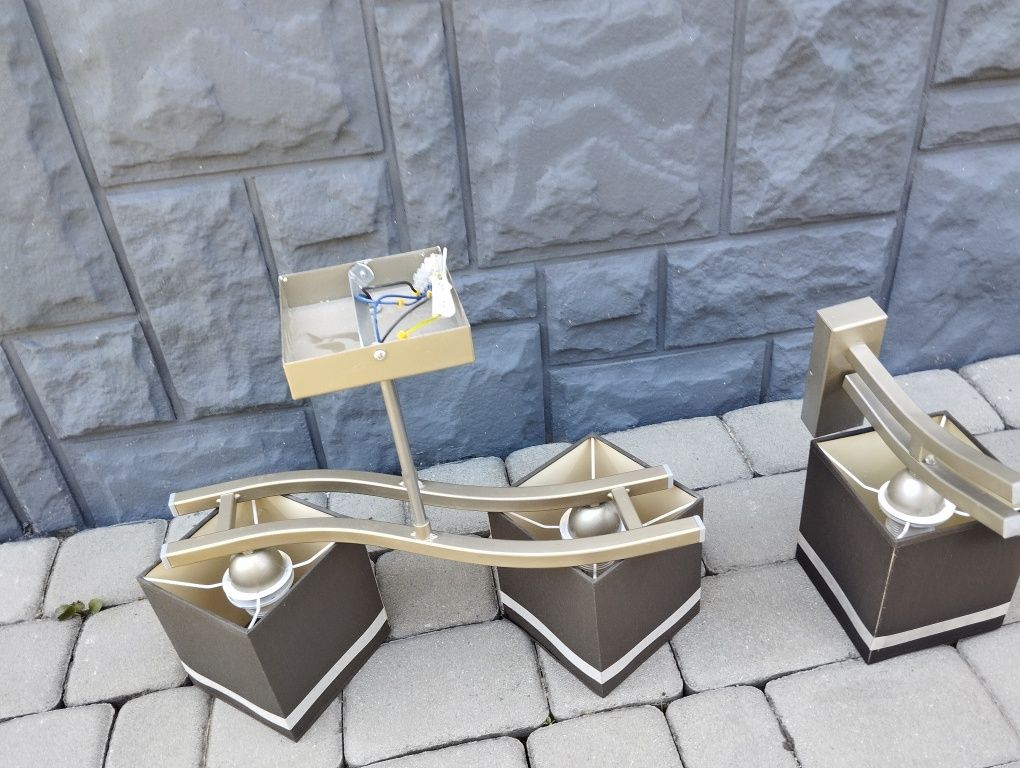 Lampa + kinkiet stan b dobry