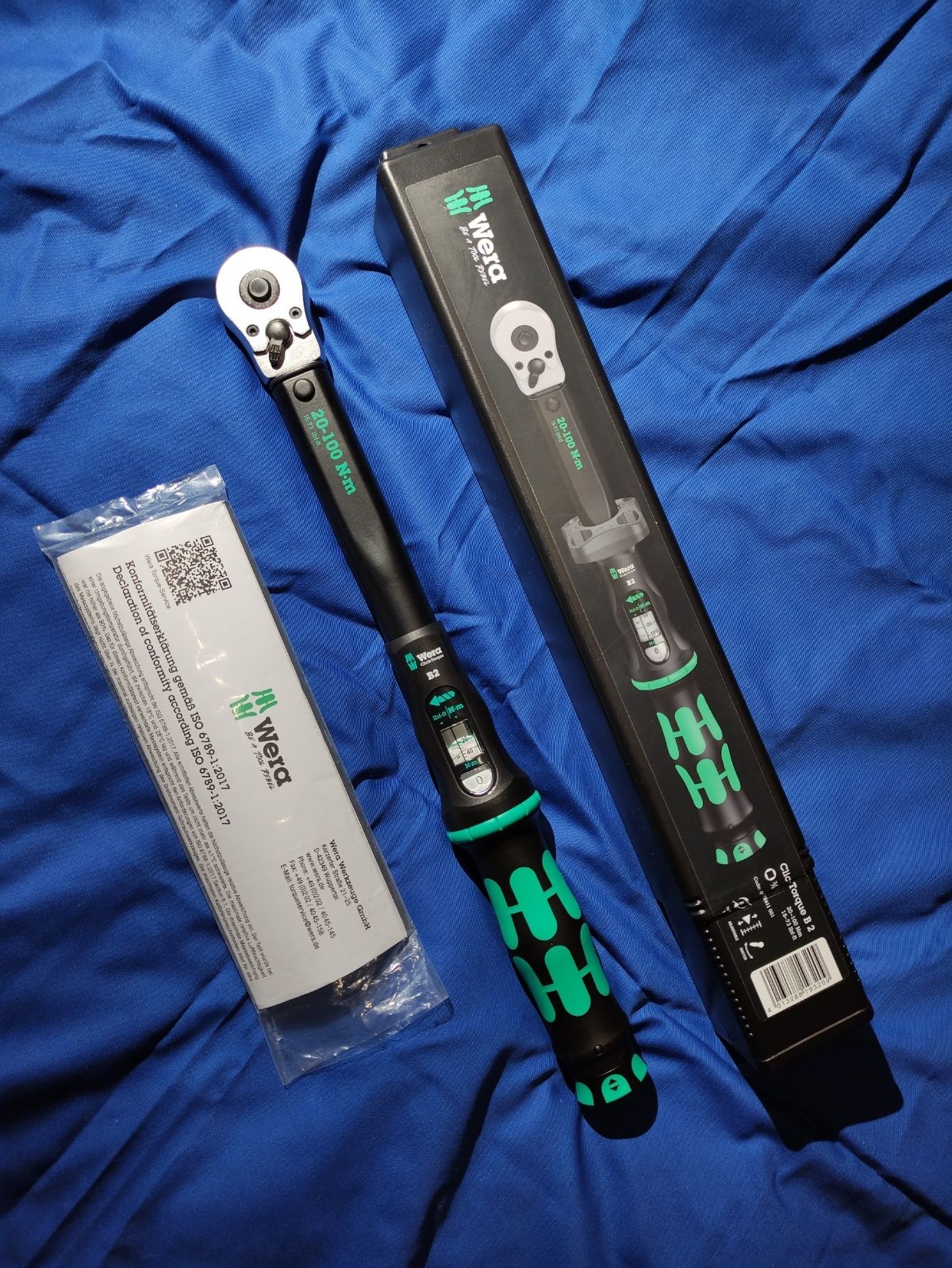 Топовий динамометричний ключ Wera Click-Torque B 2 квадрат 3/8