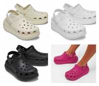 Кроксы Crocs Crush Platform Black белые черные молочные лавандовые