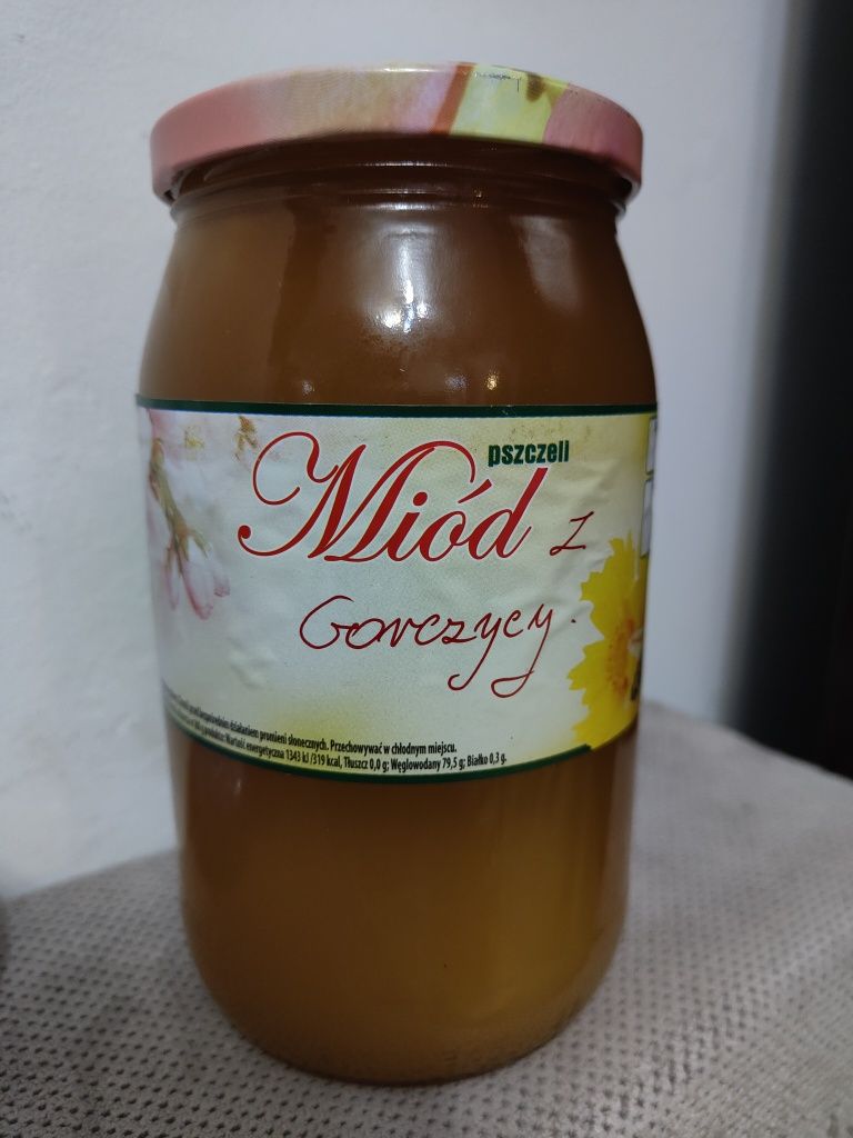 Miód z gorczycy słoik 900ml, waga 1.3 kg