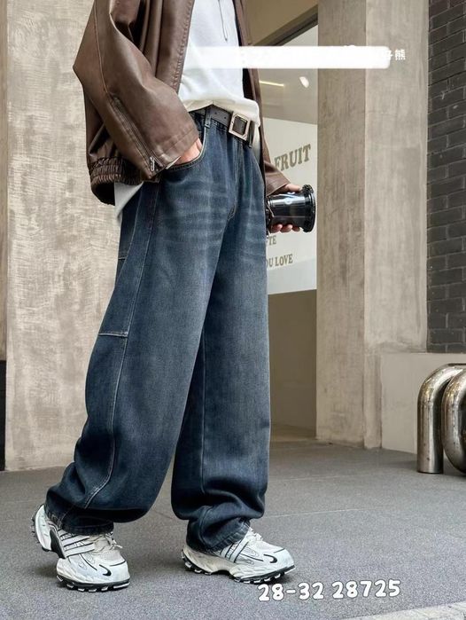 Широкі утеплені джинси на флисі скейтери баггі baggy теплые джинсы