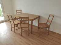 Stół + 4 krzesła komplet