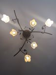 Lampa sufitowa kwiaty 6 kloszy