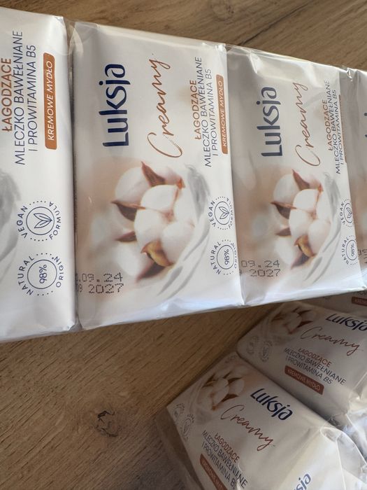 Mydło w kostce Luksja Creamy kremowe, łagodzące, bawełniane B5
