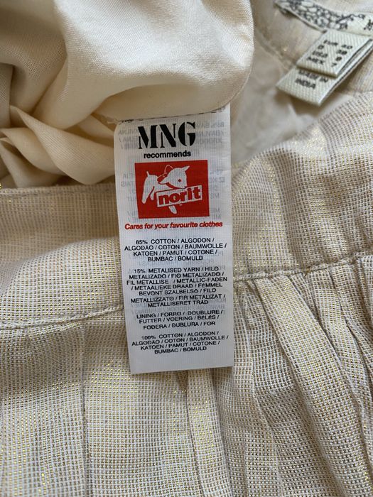 Spódnica bawełniana Mango na zimę plisowana rozkloszowana kolor M/L