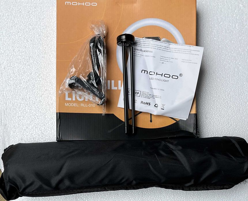 Lampa pierścieniowa  z uchwytem, statywem i pilotem