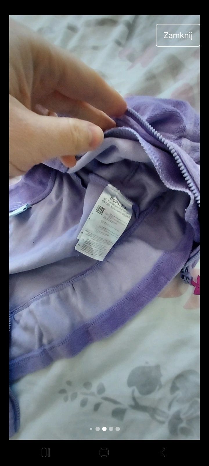 Bluza fioletowe z myszką r.68