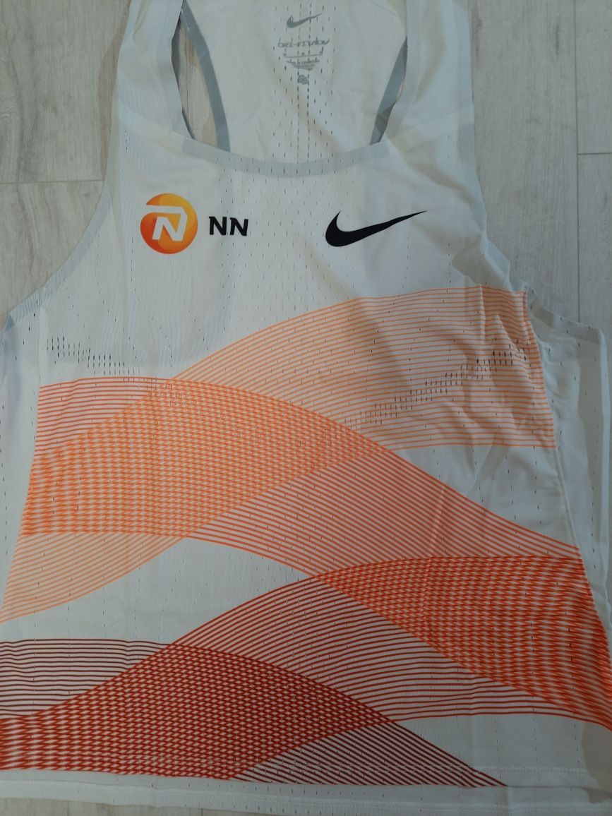 Оригінальна майка для бігу Nike Dri fit Adv Aeroswift White Orange (DV