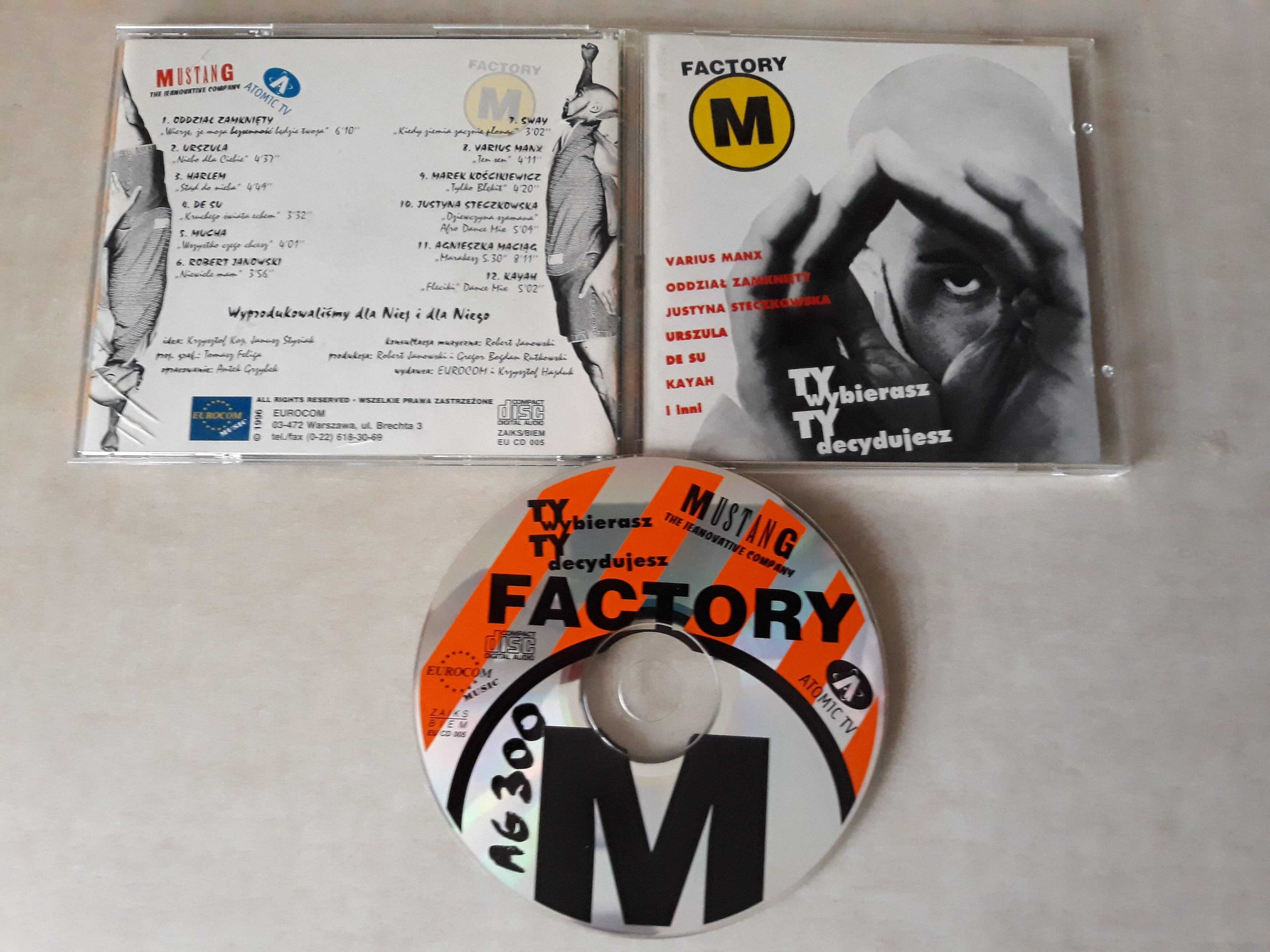 VA - Factory M De Su, Oddział Zamknięty, Harlem, Varius Manx CD 1996