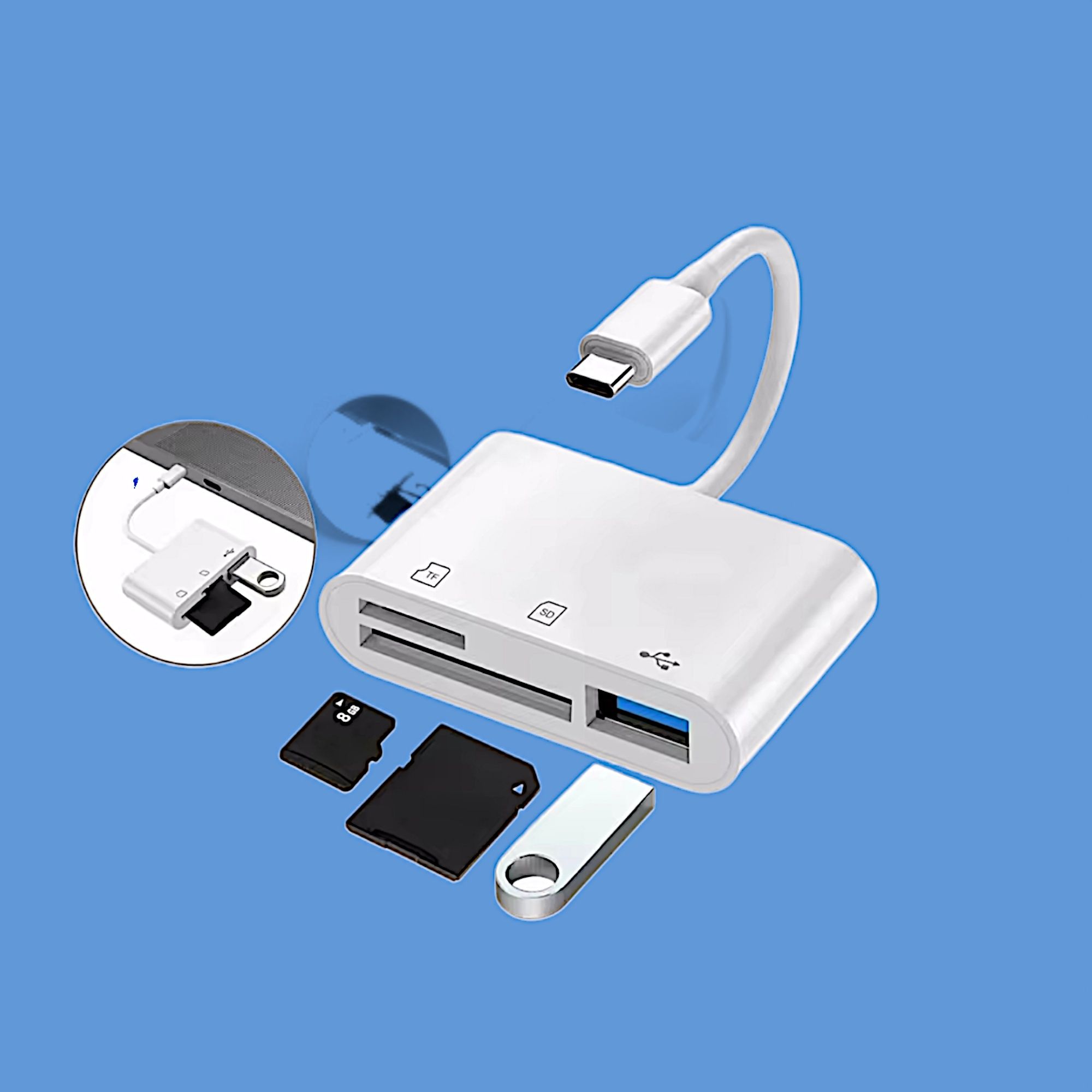 OTG TUPE-C картридер карта TF micro SD USB