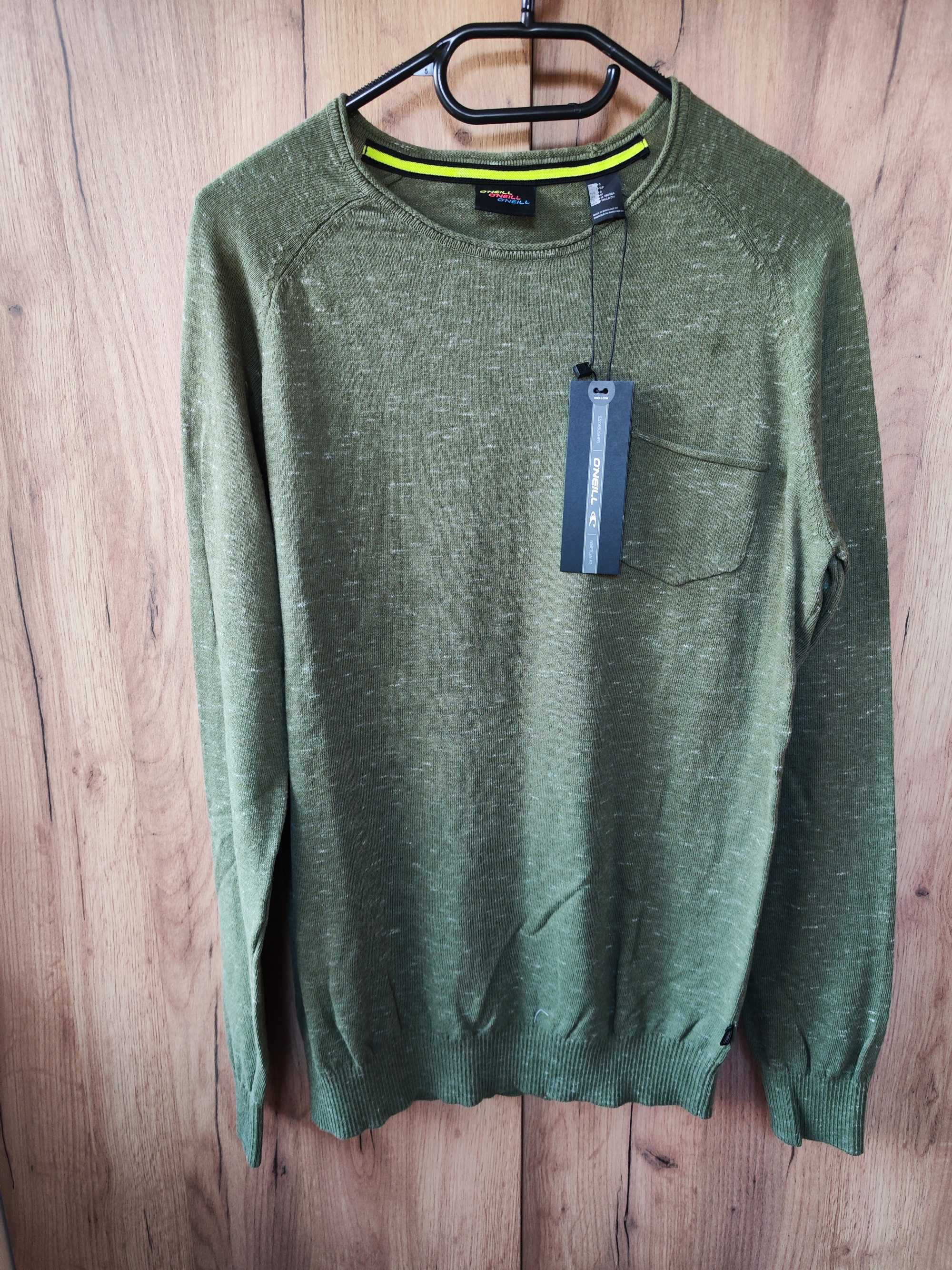 Sweter bawełniany firmy O'Neill, rozmiar S, nowy z metką, miękki i mił