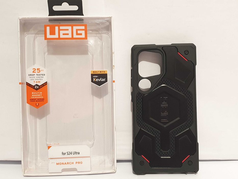 UAG Monarch PRO etui pancerne SAMSUNG S24 ULTRA kevlar czarne plecki