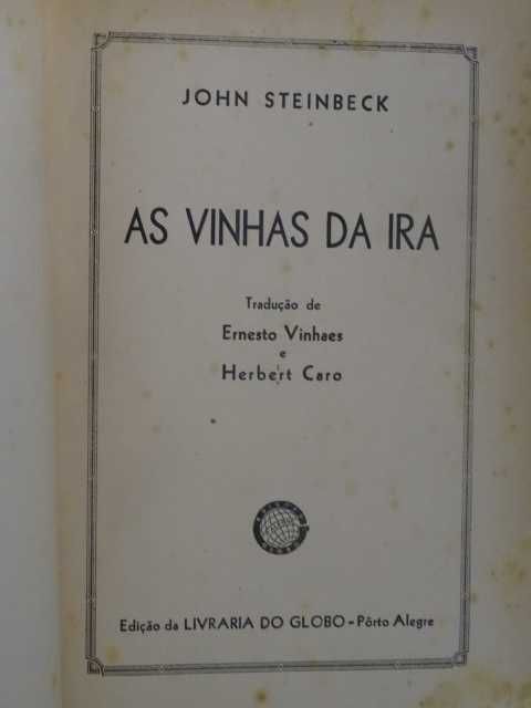 As Vinhas da Ira de John Steinbeck - Edição de 1940