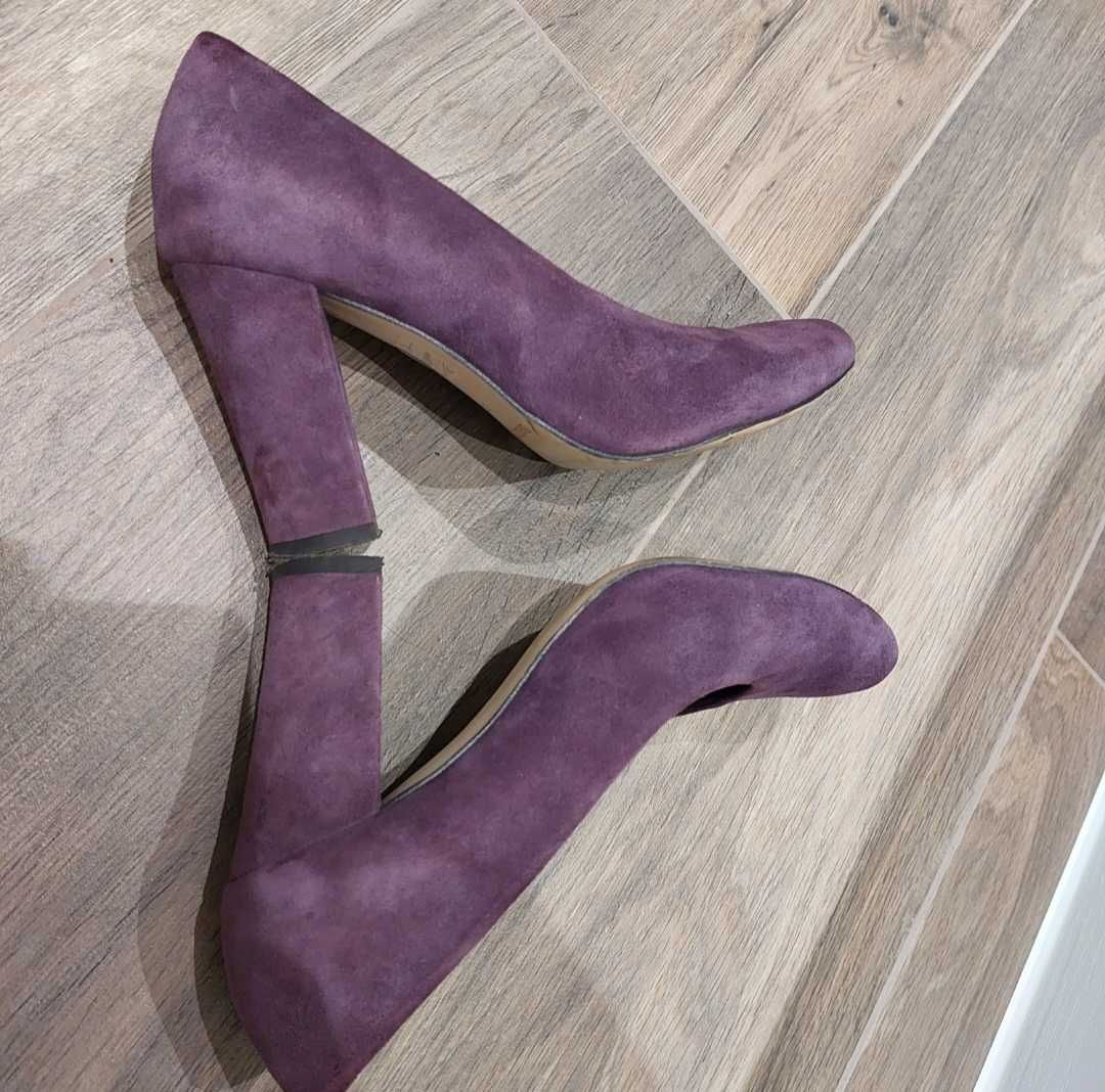 Туфлі жіночі, фіолетові, замша, Badura PL. 37 р (23.8-24cm).