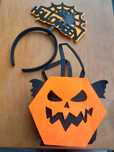 Zestaw Halloween opaska do włosów i torebka na cukierki nowe outlet